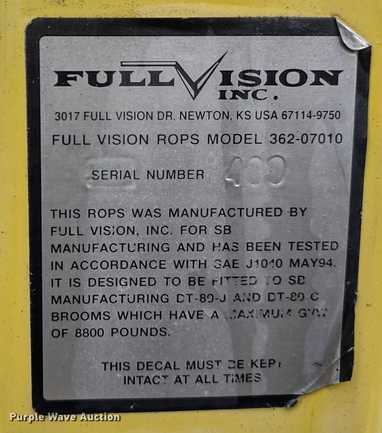 image for item MD9330 2005 Superior DT80C  broom