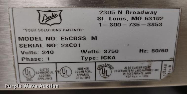 image for item MD9340 Duke ESCBSS M  five well steam table