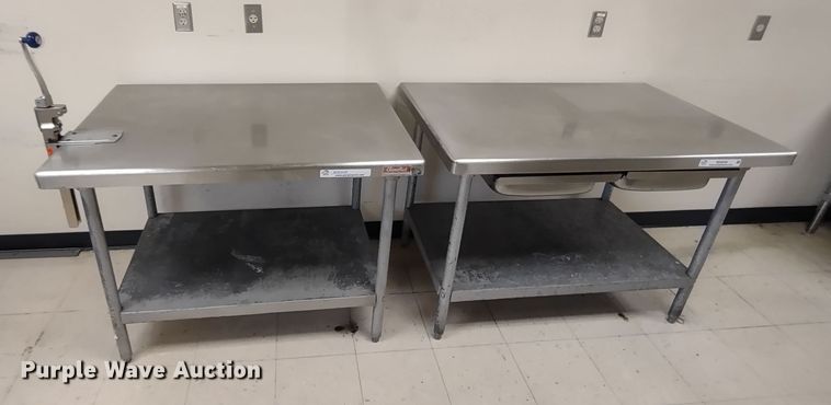 image for item MD9349 (2) stainless steel tables