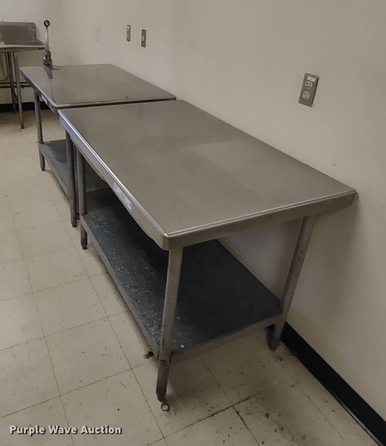 image for item MD9349 (2) stainless steel tables