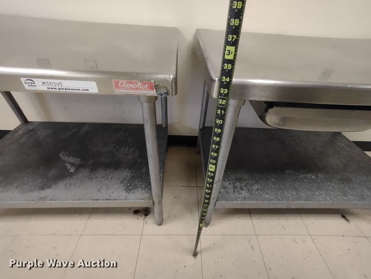 image for item MD9349 (2) stainless steel tables