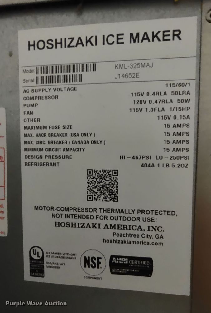 image for item MD9350 Hoshizaki KML-325MAJ  ice maker