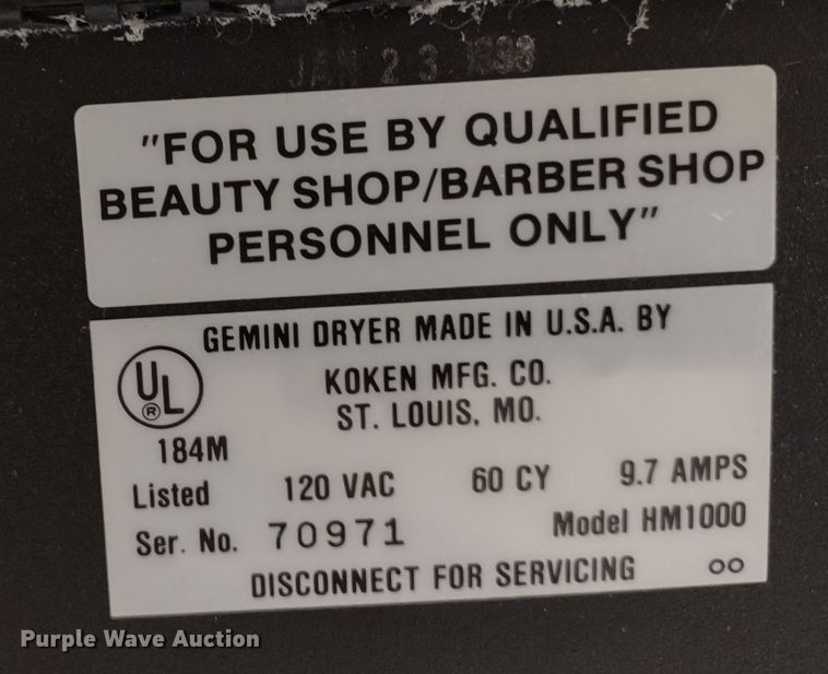 image for item MD9369 Salon equipment