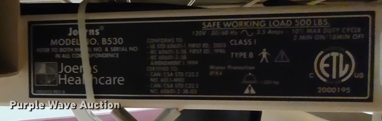 image for item MD9373 (6) Joerns B530 patient beds