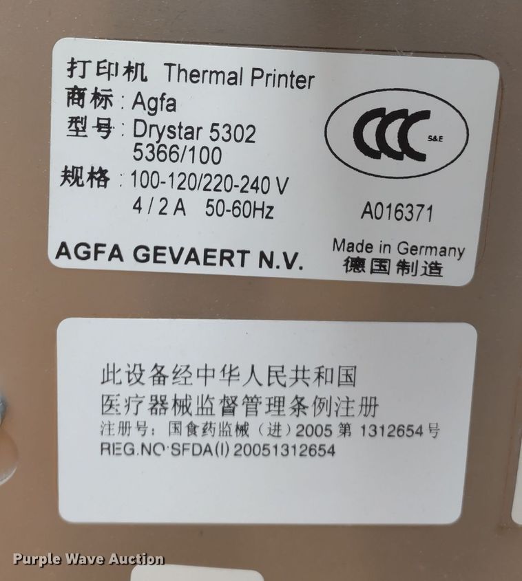 image for item MD9375 AGFA Daystar 5302  thermal printer