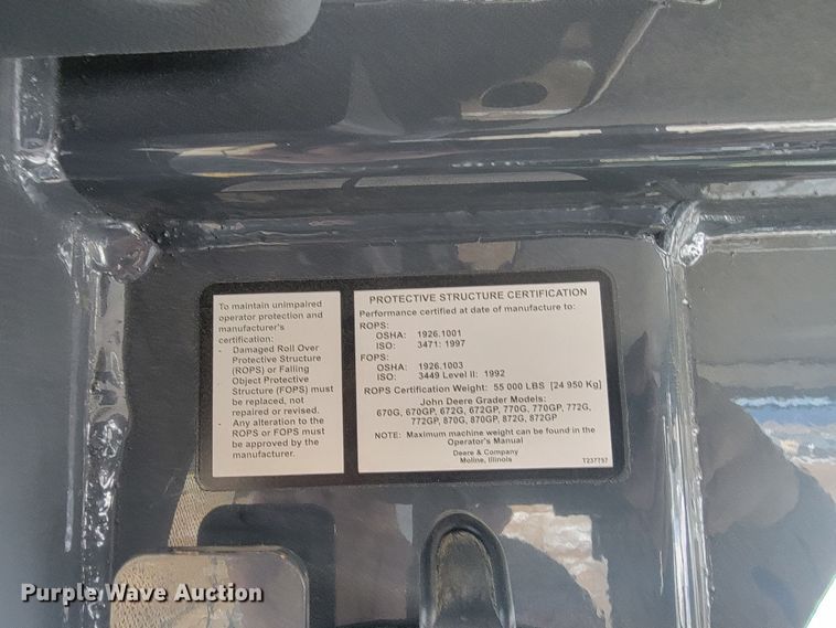 image for item ME9696 2014 John Deere 772GP  motor grader