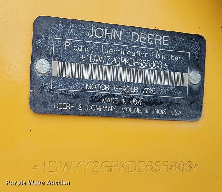image for item ME9696 2014 John Deere 772GP  motor grader