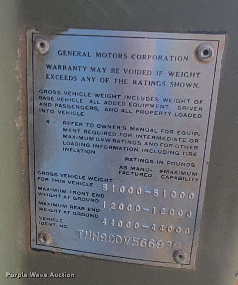 image for item ME9700 1983 GMC 9500  semi truck