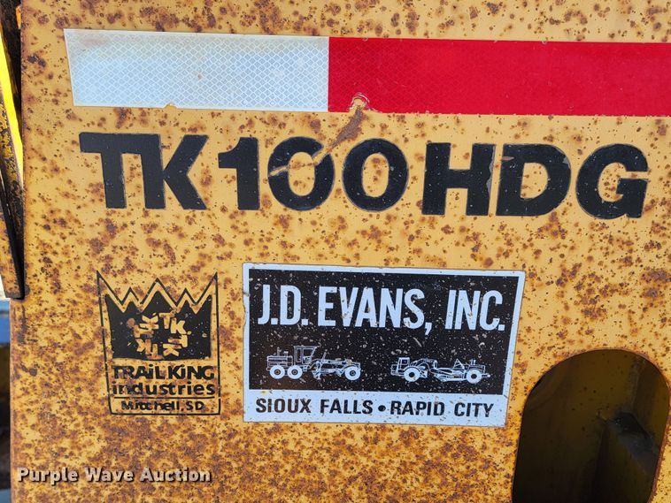 image for item ME9701 1994 Trail King TK-110-HDG  lowboy equipment trailer