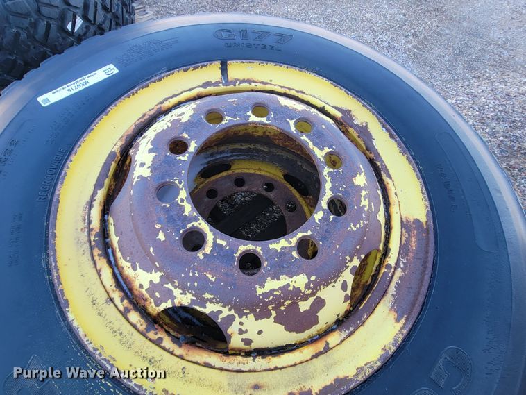 image for item ME9716 (2) Goodyear 11.00R22R tires and wheels