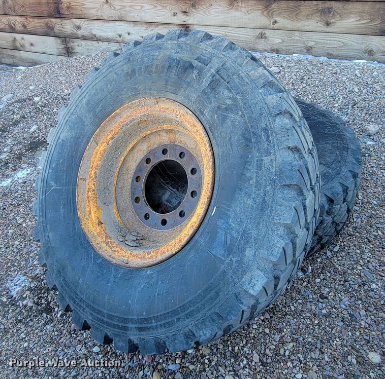 image for item ME9719 (10) Michelin 395/85R20 tires and wheels