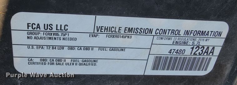 image for item ME9726 2015 Dodge  Charger Police