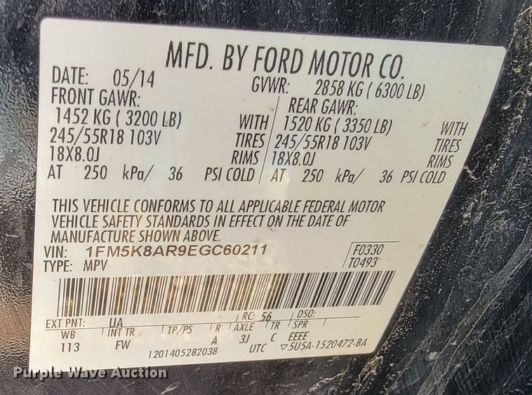 image for item ME9744 2014 Ford Explorer Police Interceptor  SUV