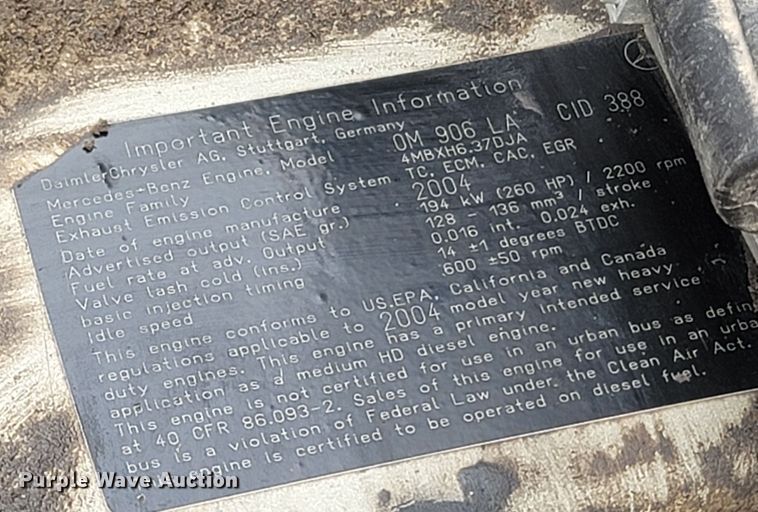 image for item MH9751 2005 Thomas Built Buses FS65  school bus