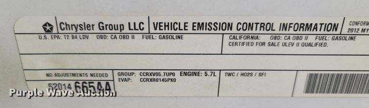 image for item MH9756 2012 Dodge Charger Police