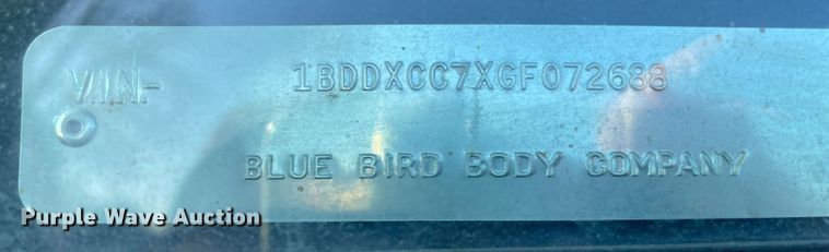 image for item MI9788 1986 Blue Bird  mobile command center