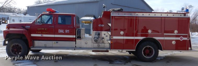 image for item MJ9971 1992 Ford F800  fire truck