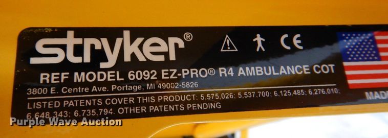image for item MJ9996 Stryker 6092 EZ-Pro R4  stretcher
