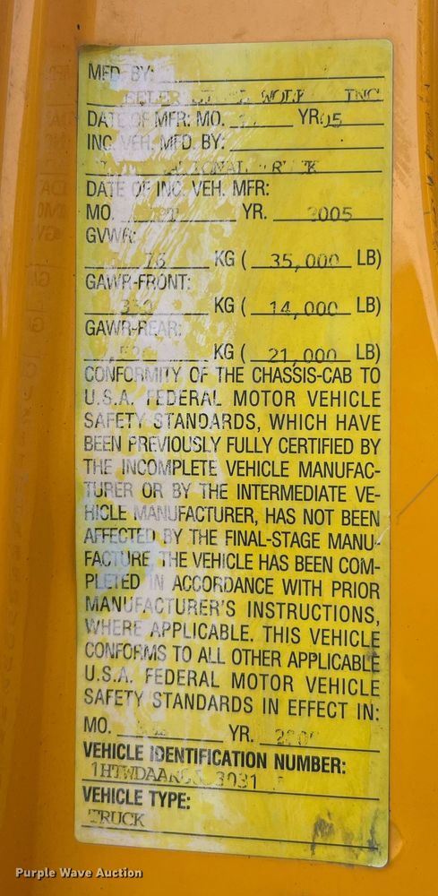 image for item MM9088 2006 International 7400  dump truck