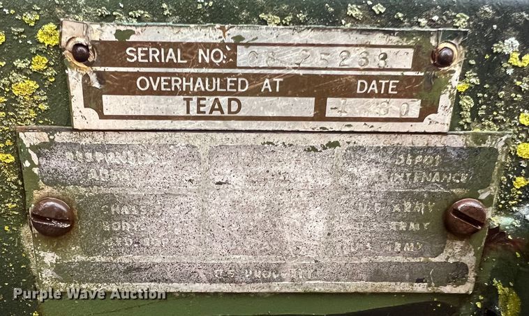 image for item MM9106 1980 US Military M103-A3  utility trailer