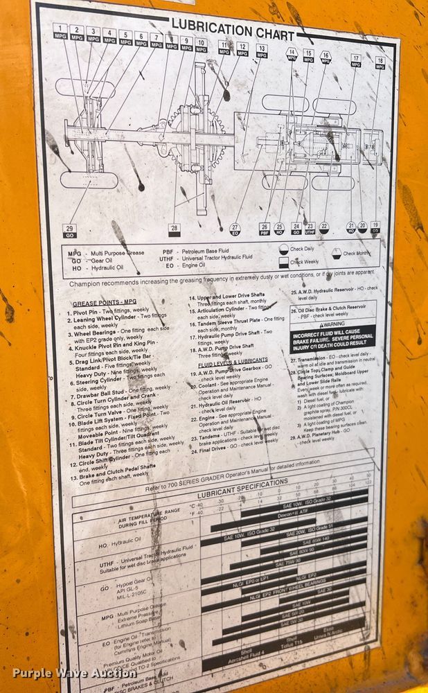 image for item MM9112 1993 Champion 720A Series III  motor grader