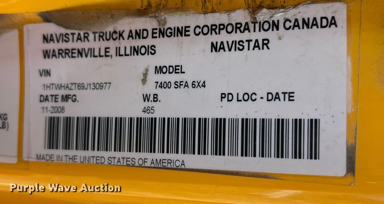 image for item MM9114 2009 International WorkStar 7400  dump truck