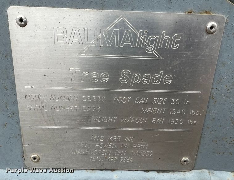 image for item MM9163 Baumalight SS330  skid steer tree spade