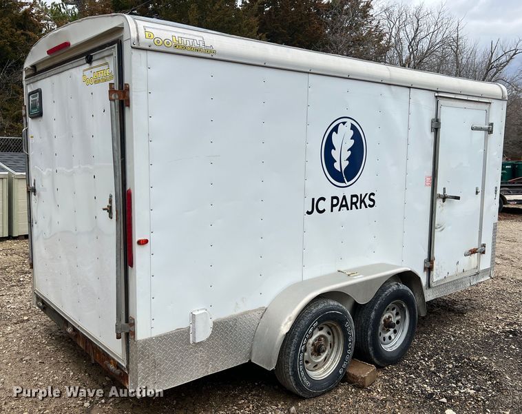 image for item MM9168 2015 Doolittle  enclosed cargo trailer