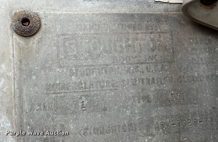 image for item MM9170 1974 Stoughton ASV-302S-RG  refrigerated van trailer