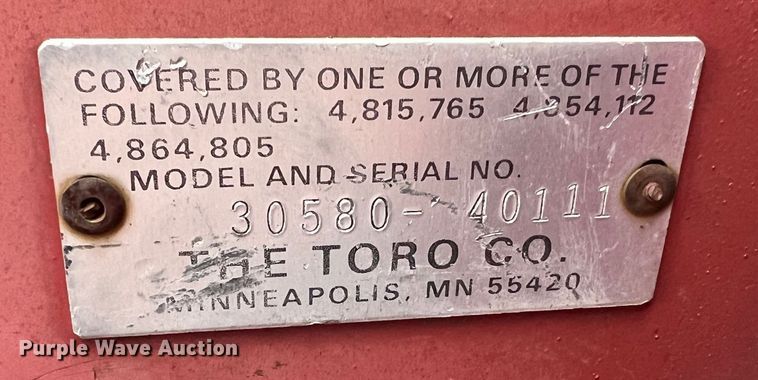 image for item MM9174 Toro Ground Master 580D  lawn mower