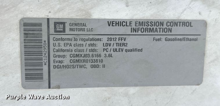 image for item MM9201 2012 Chevrolet Impala Police Cruiser