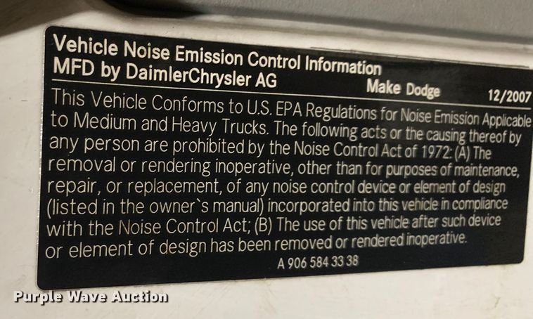 image for item MM9721 2008 Dodge Sprinter 3500  road analyzer van