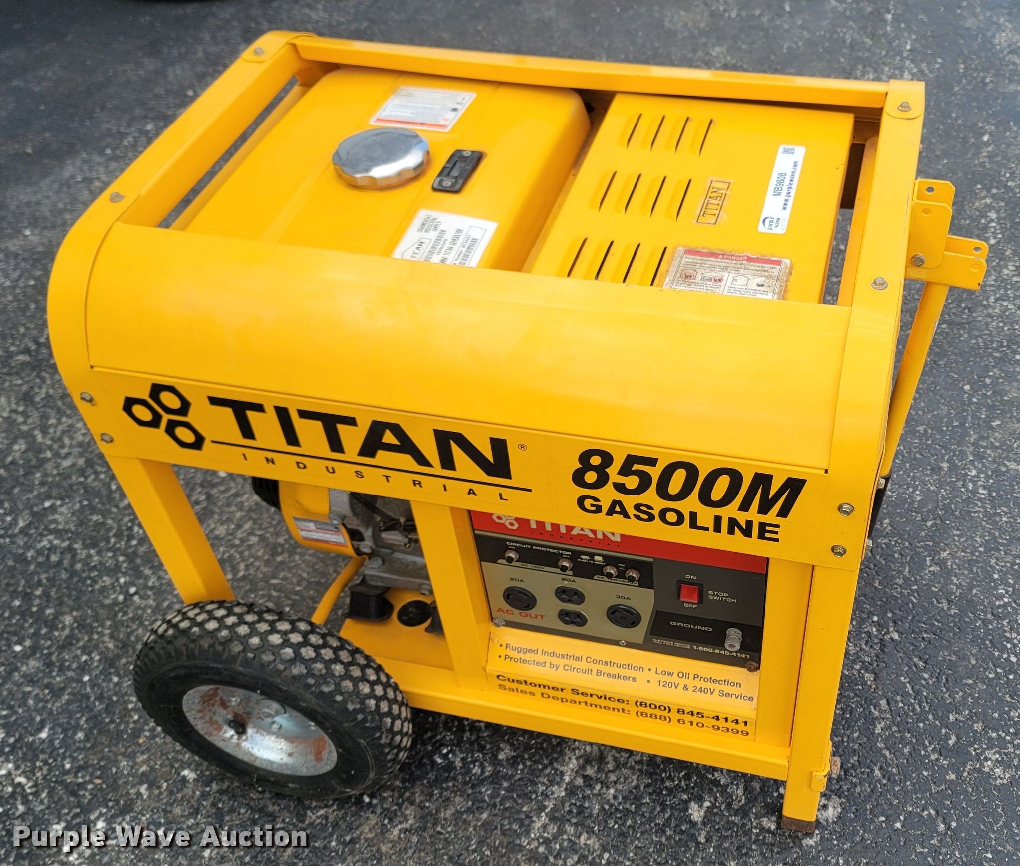 Titan 8500 generator in Lampe, MO Item MB9808 sold Purple Wave