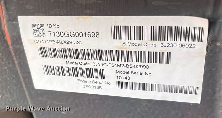 image for item DG5417 2018 Kubota M7-171  MFWD tractor