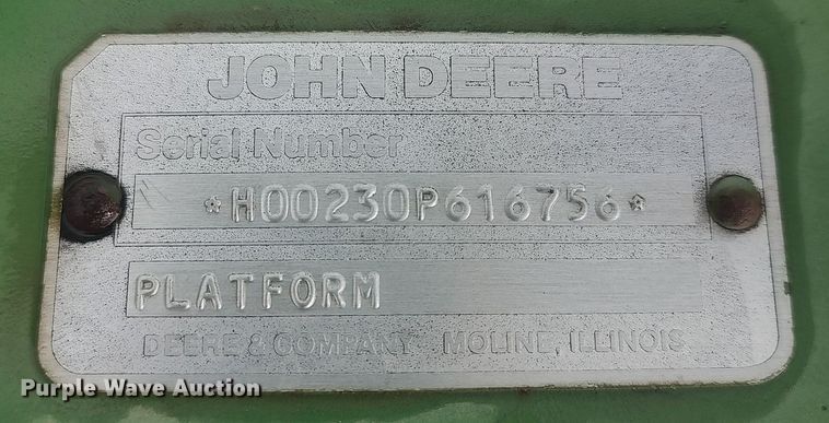 image for item DO3757 John Deere 230  rigid head