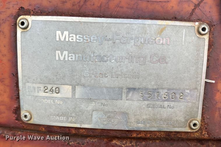 image for item DP0039 1983 Massey Ferguson 240  tractor