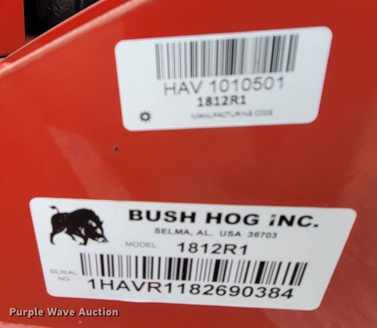 image for item HG9426 2019 Bush Hog 1812R1  batwing rotary mower