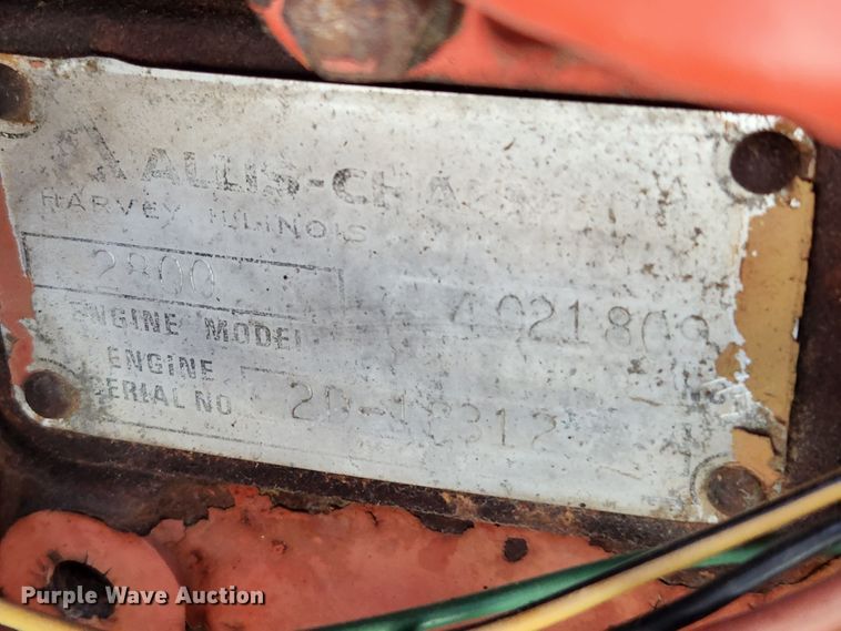 image for item JB9624 1967 Allis Chalmers 180  tractor