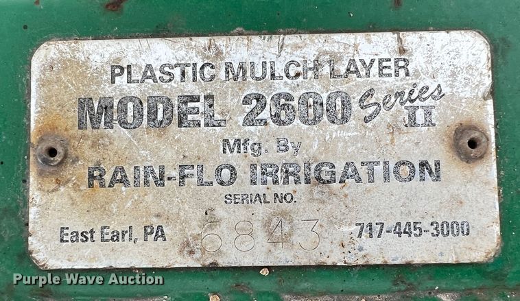 image for item MF9813 Rain-Flo Irrigation 2600 Series II  plastic mulch layer