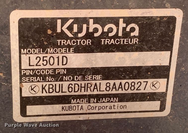 image for item MM9726 Kubota L2501D  MFWD tractor
