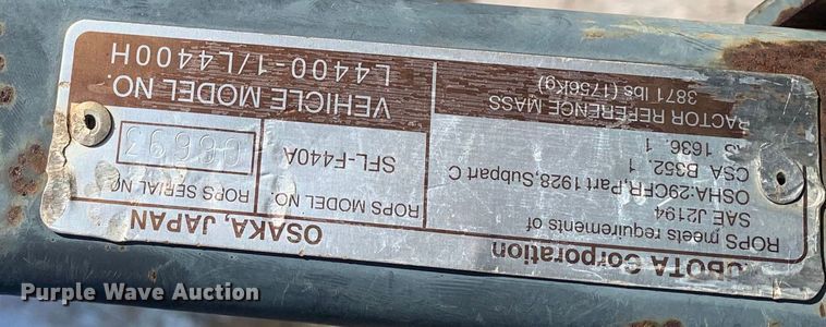 image for item MM9728 Kubota L4400  tractor