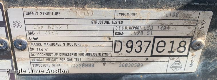 image for item MM9729 2004 New Holland TL100  tractor