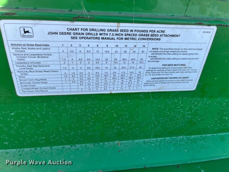 image for item MW9520 John Deere 750  grain drill