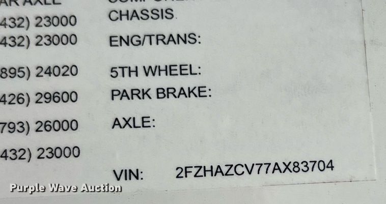 image for item DG5430 2007 Sterling L9500  dump truck