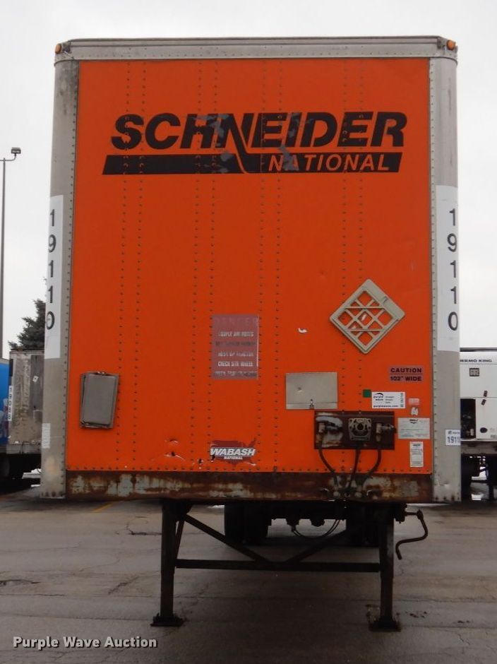 image for item DK2108 1991 Wabash P-102 CW  dry van trailer