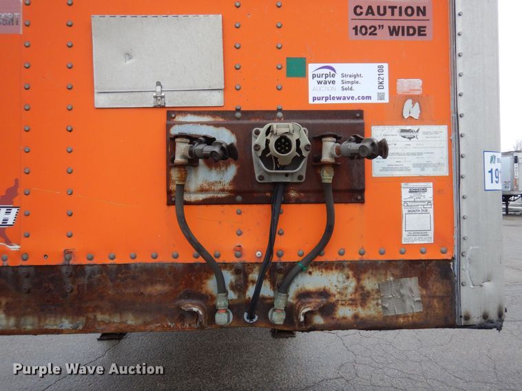 image for item DK2108 1991 Wabash P-102 CW  dry van trailer