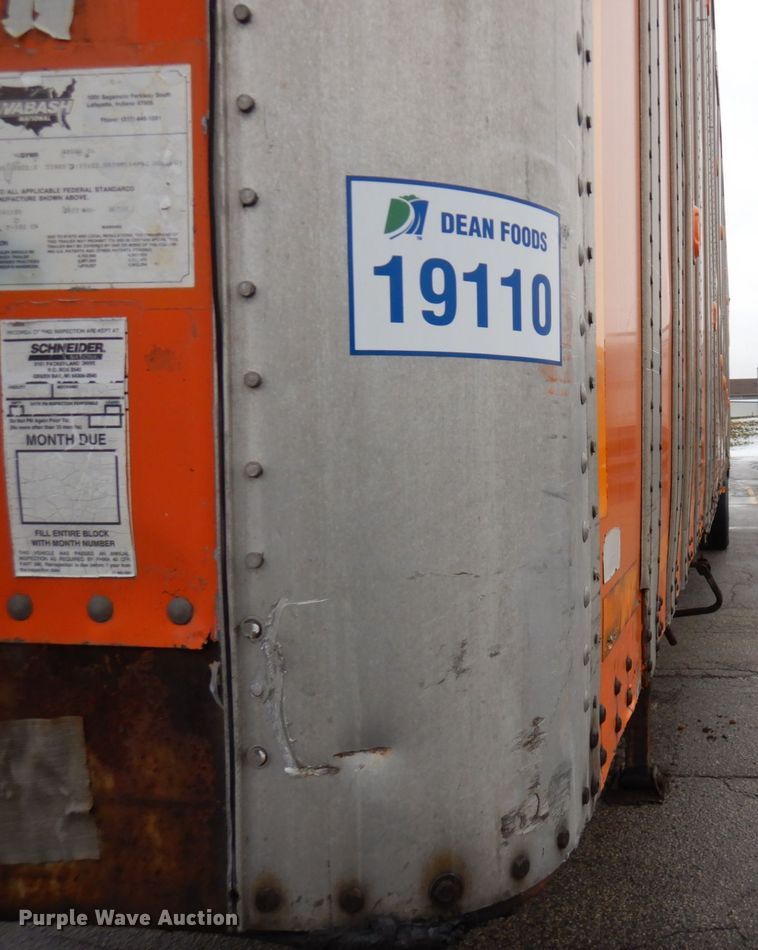 image for item DK2108 1991 Wabash P-102 CW  dry van trailer