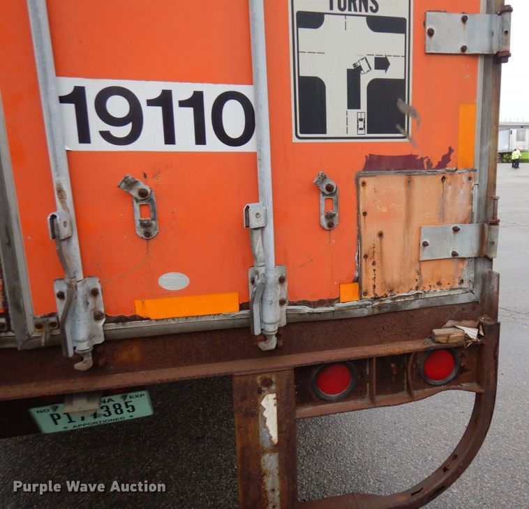 image for item DK2108 1991 Wabash P-102 CW  dry van trailer