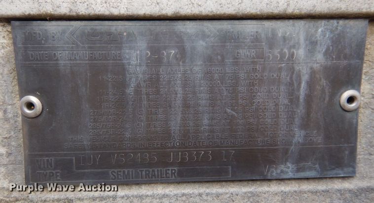 image for item DK2120 1988 Utility  refrigerated van trailer