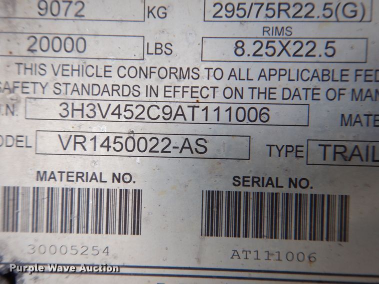 image for item DK2125 2010 Hyundai VR1450022-AS  refrigerated van trailer